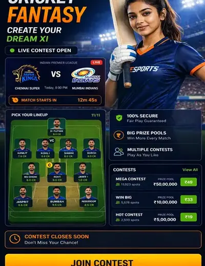 Q9bet (q 9 bet) fantasy cricket & matchday visual 3